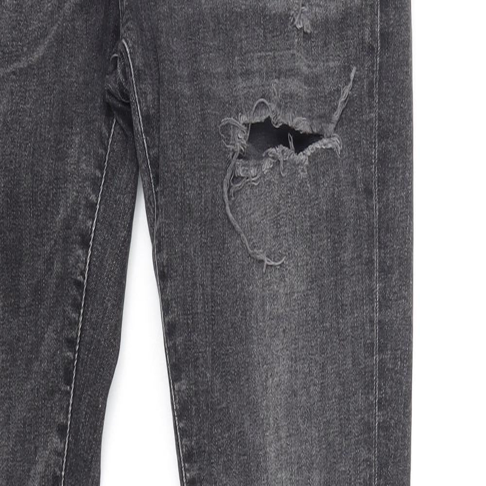 River Island  Mens Grey  Cotton Skinny Jeans Size 32 L34 in Regular