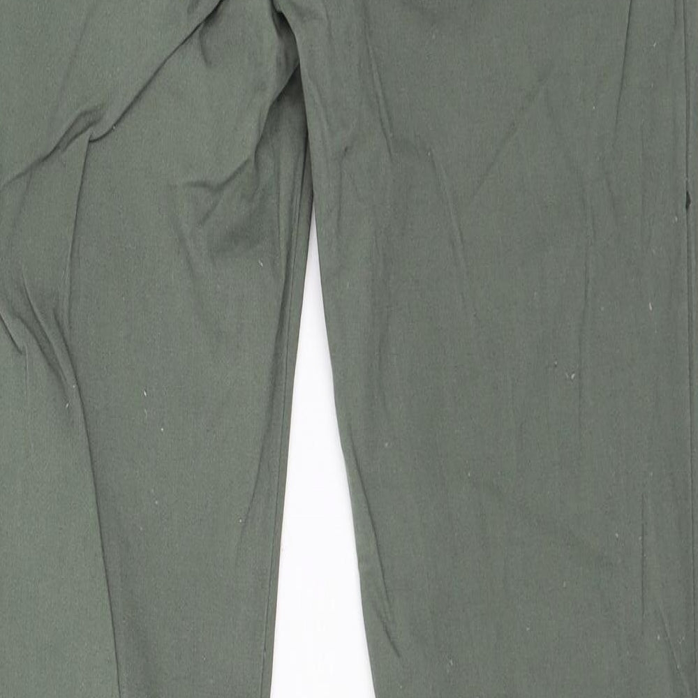 ASOS Mens Green  Cotton Chino Trousers Size 32 L34 in Regular