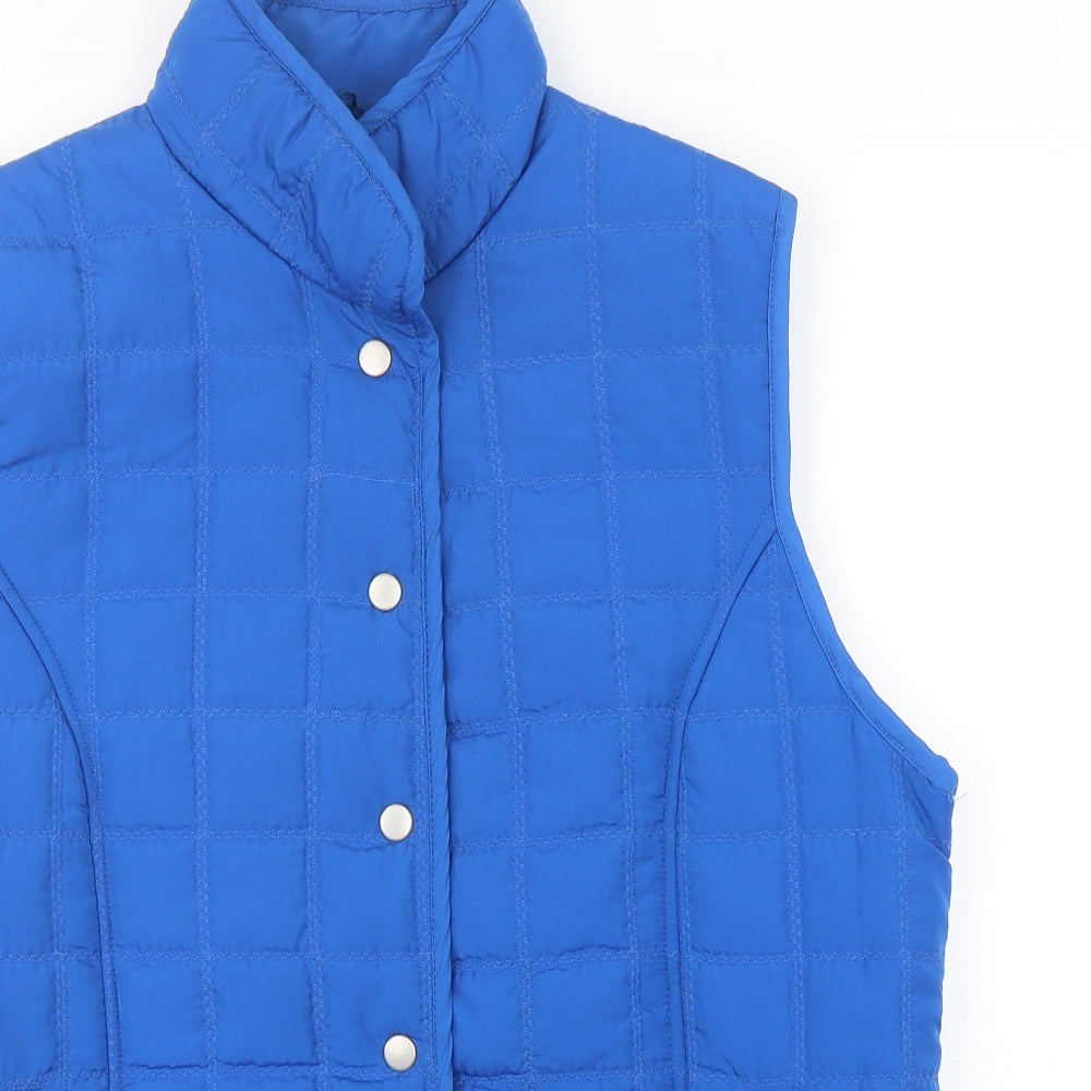 Paco Sport Womens Blue   Gilet Coat Size L  Snap