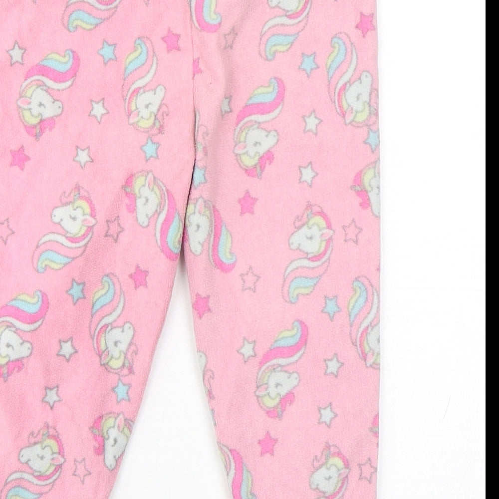 Dunnes Stores Girls Pink Geometric Polyester  Pyjama Pants Size 2-3 Years   - Unicorn