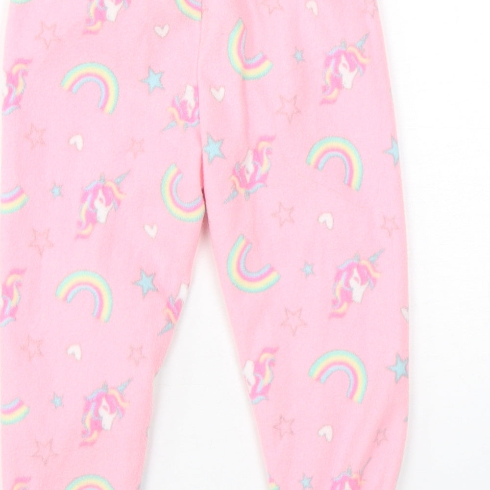 Dunnes Stores Girls Pink Geometric Polyester  Pyjama Pants Size 2-3 Years   - Unicorn