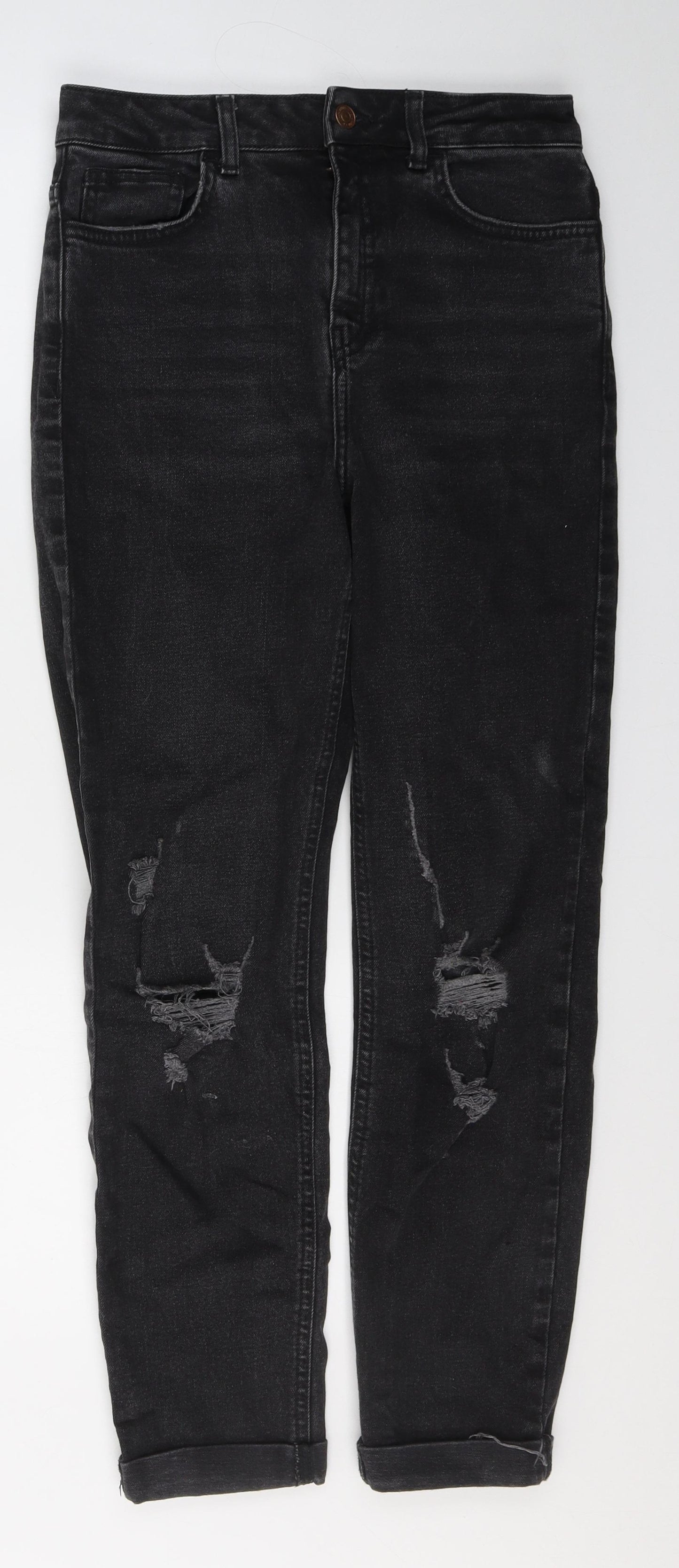 New Look Girls Black  Cotton Skinny Jeans Size 13 Years  Regular  - ripped jeans