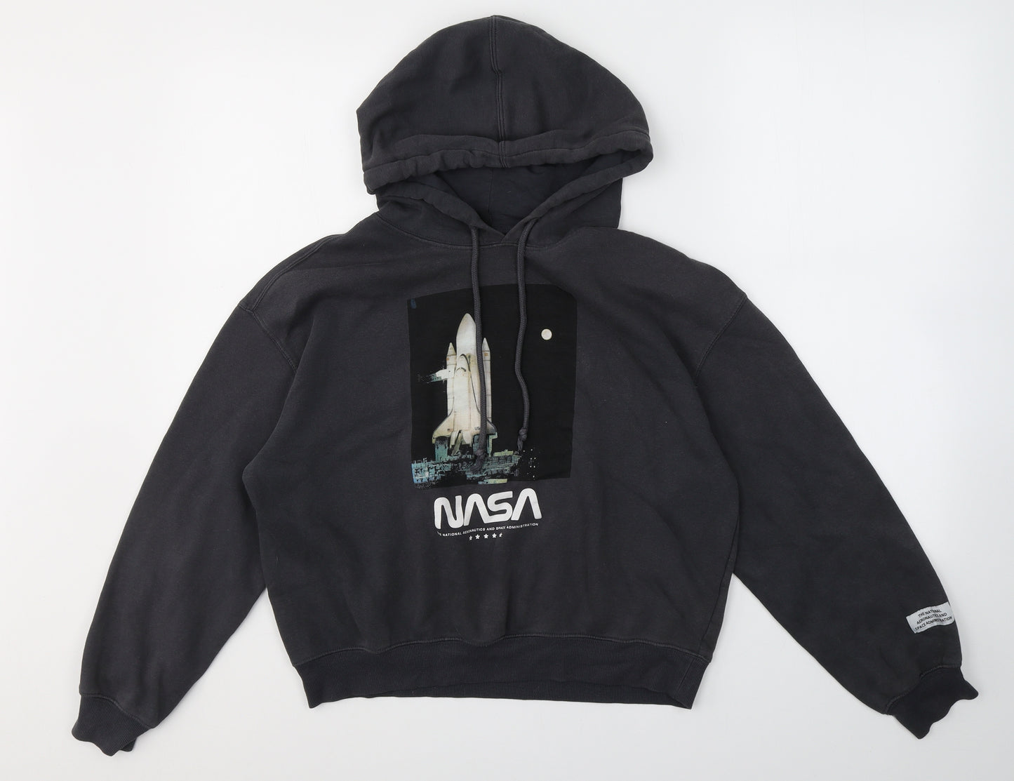 Divided by H&M Womens Grey  Cotton Pullover Hoodie Size M   - NASA