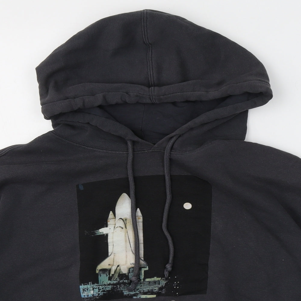 Divided by H&M Womens Grey  Cotton Pullover Hoodie Size M   - NASA