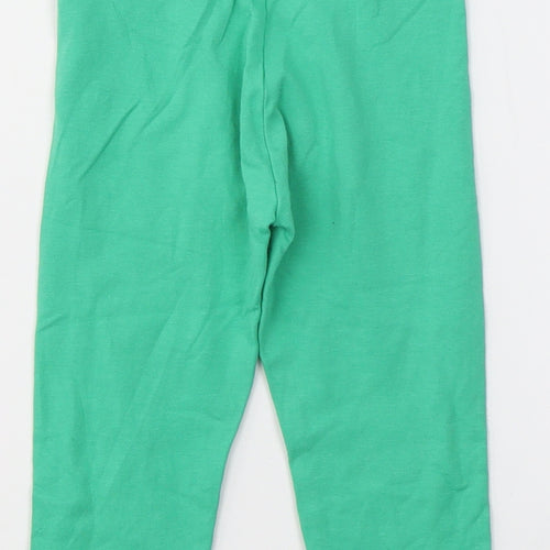 NEXT Girls Green  Cotton Jogger Trousers Size 2-3 Years  Slim  - Leggings