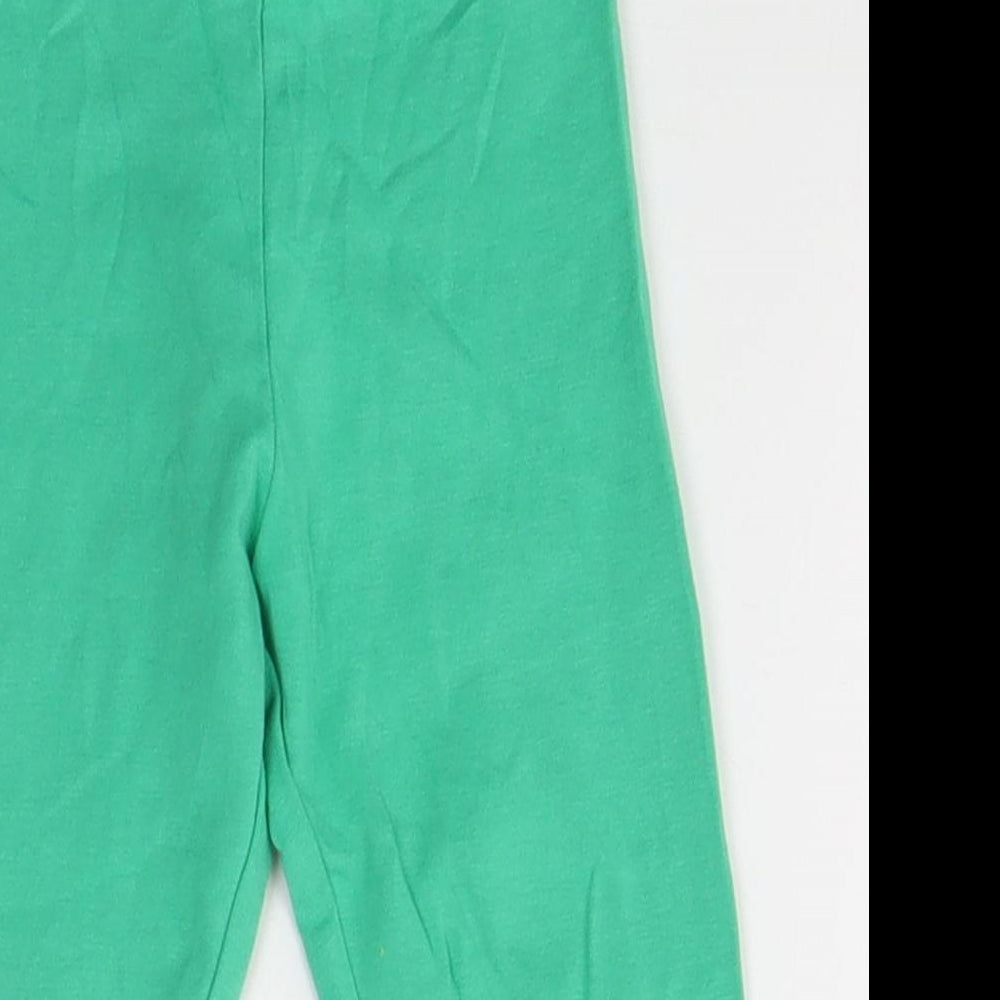 NEXT Girls Green  Cotton Jogger Trousers Size 2-3 Years  Slim  - Leggings