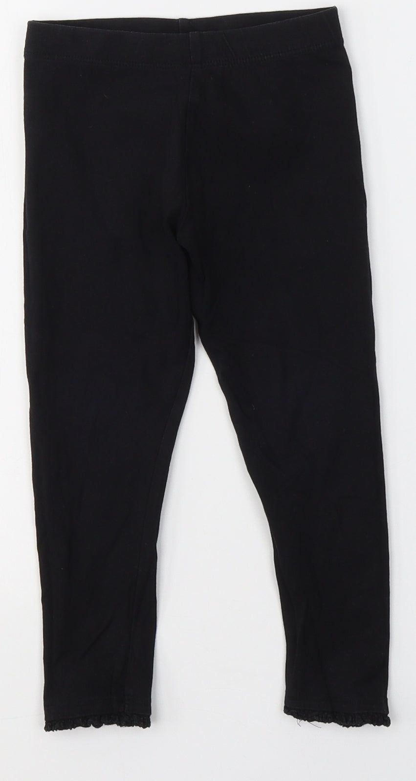 NEXT Girls Black  Cotton Jogger Trousers Size 2-3 Years  Regular  - Leggings