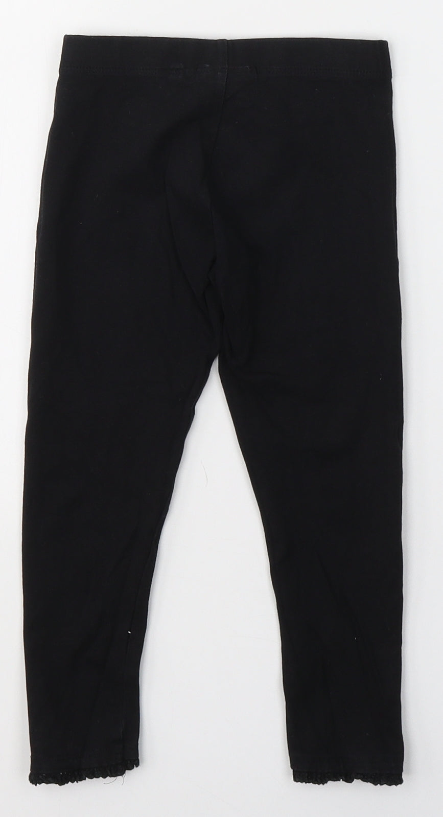 NEXT Girls Black  Cotton Jogger Trousers Size 2-3 Years  Regular  - Leggings