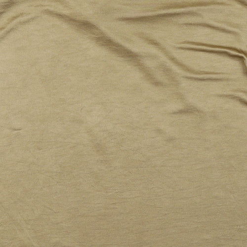 H&M Womens Gold  Polyester Basic Blouse Size S Scoop Neck
