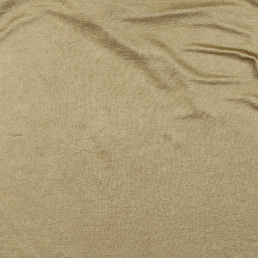 H&M Womens Gold  Polyester Basic Blouse Size S Scoop Neck