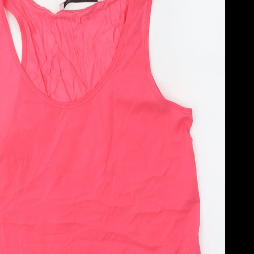 French Connection Womens Pink  Polyester Basic Tank Size XS Round Neck