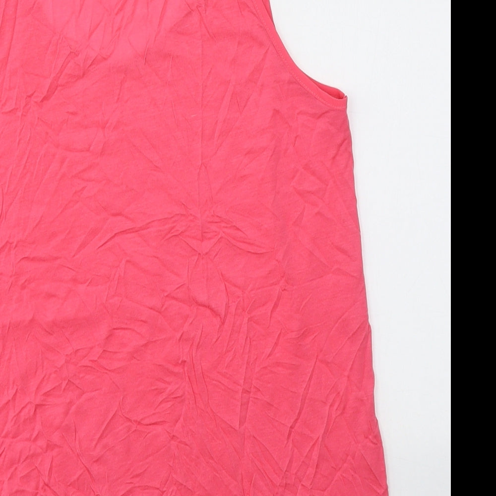 French Connection Womens Pink  Polyester Basic Tank Size XS Round Neck
