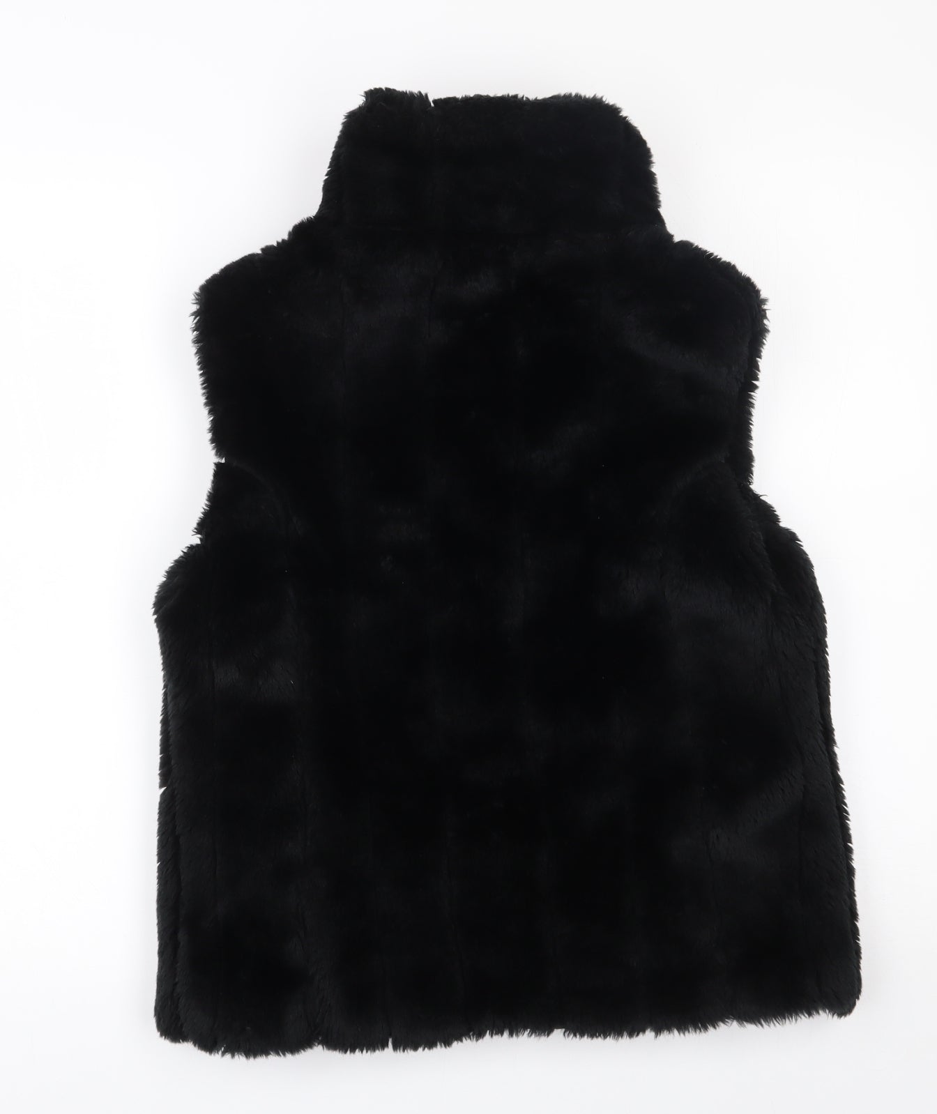 New Look  Womens Black   Gilet Waistcoat Size 12  Zip - faux fur gilet