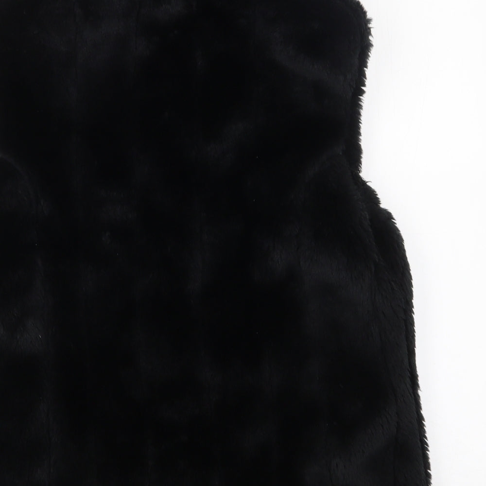 New Look  Womens Black   Gilet Waistcoat Size 12  Zip - faux fur gilet