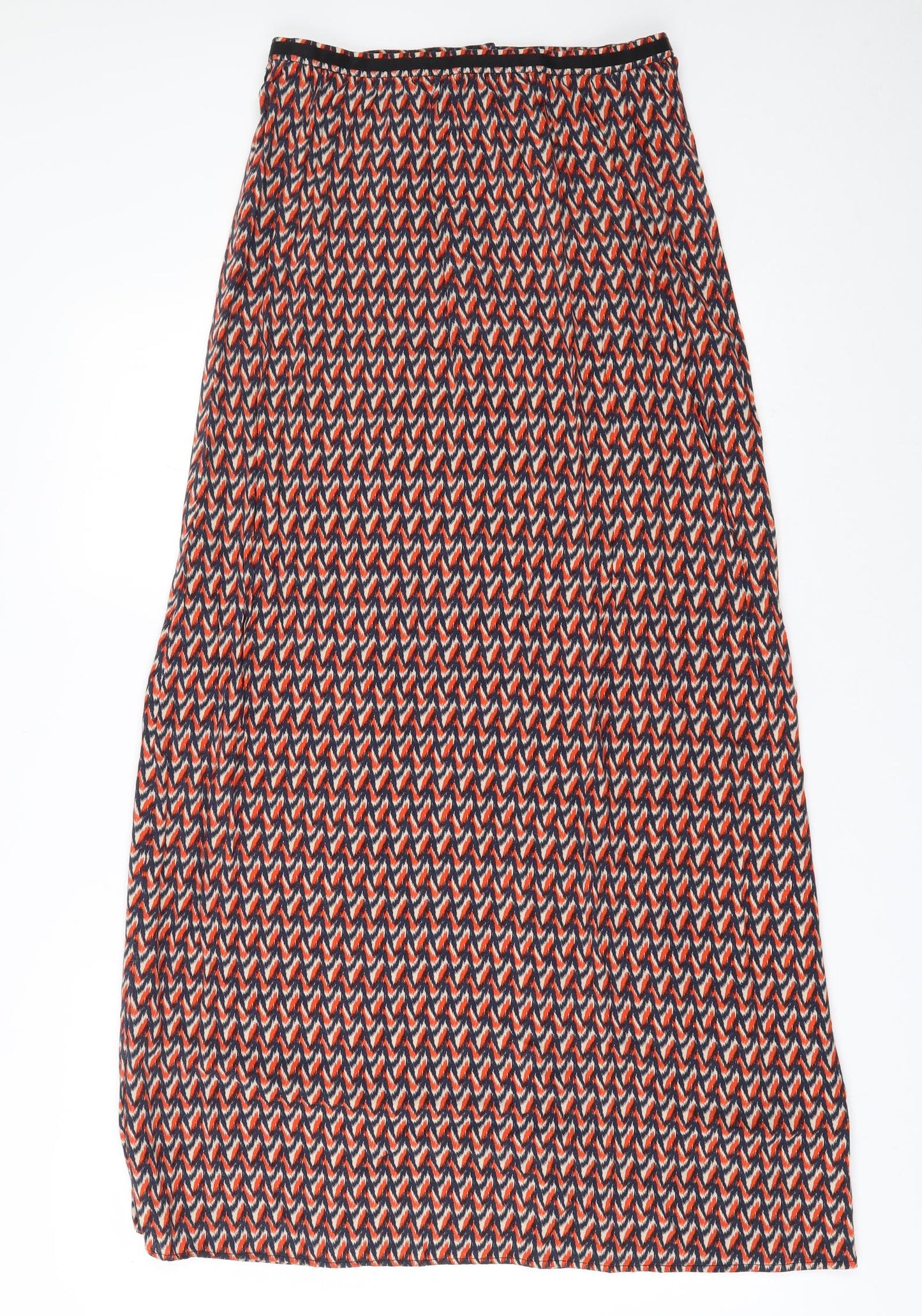 Kookai Womens Multicoloured Geometric Polyester Maxi Skirt Size 10   Zip