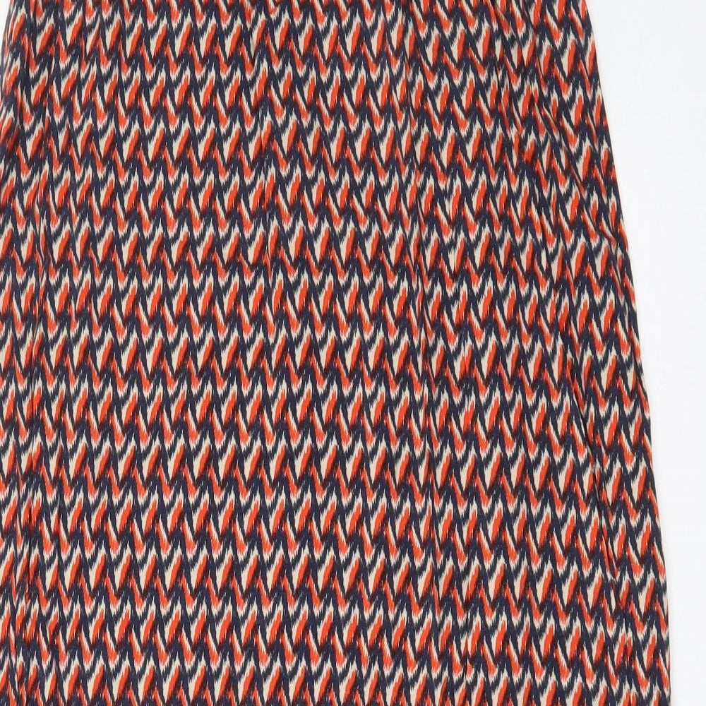 Kookai Womens Multicoloured Geometric Polyester Maxi Skirt Size 10   Zip