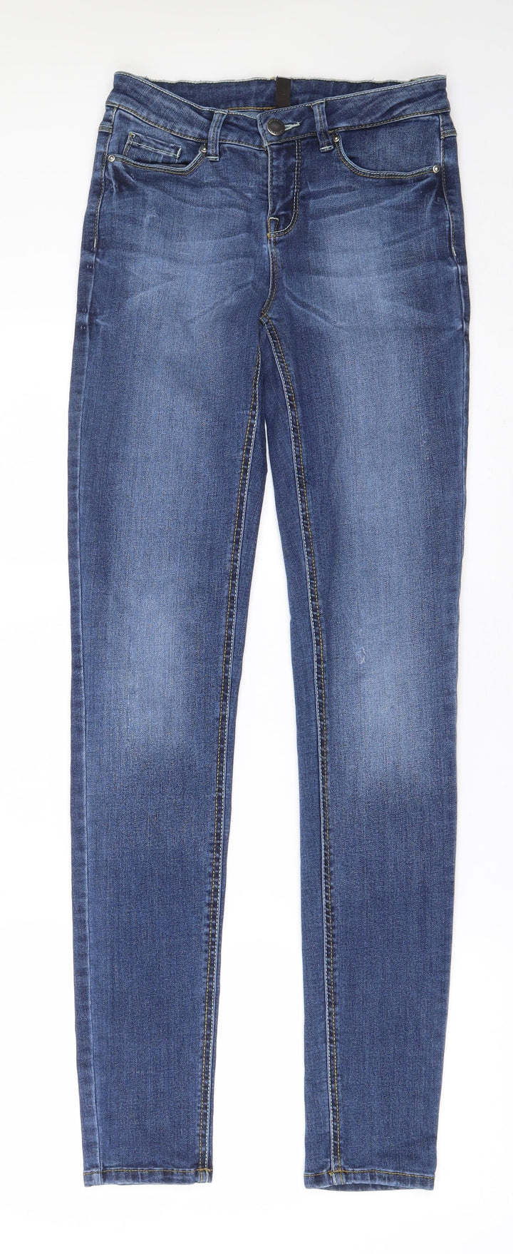 jbc Womens Blue Cotton Skinny Jeans Size 25 in L31 in Regular Zip