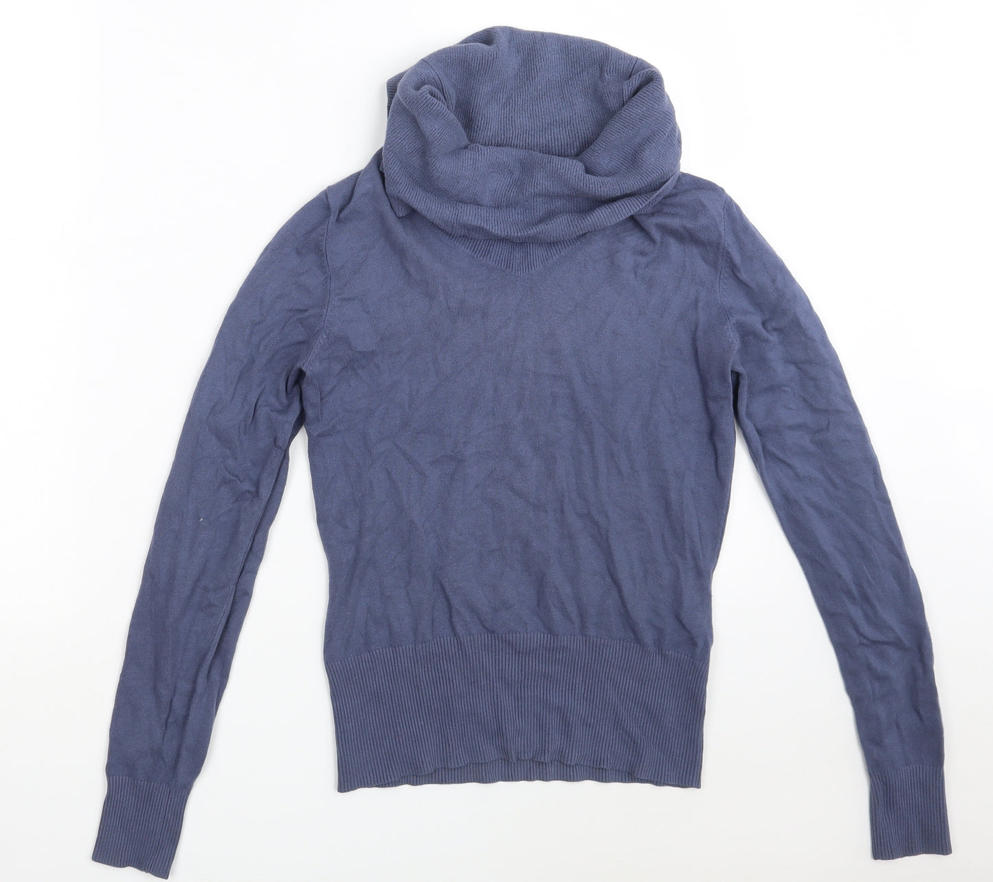 Florence & Fred Womens Blue High Neck  Viscose Pullover Jumper Size 8