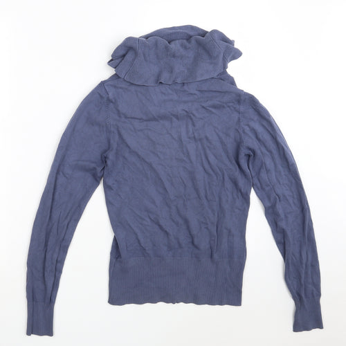 Florence & Fred Womens Blue High Neck  Viscose Pullover Jumper Size 8