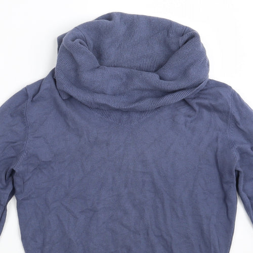 Florence & Fred Womens Blue High Neck  Viscose Pullover Jumper Size 8