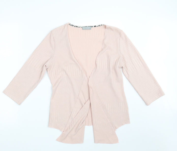 Per Una Womens Pink V-Neck Polyester Wrap Jumper Size 14