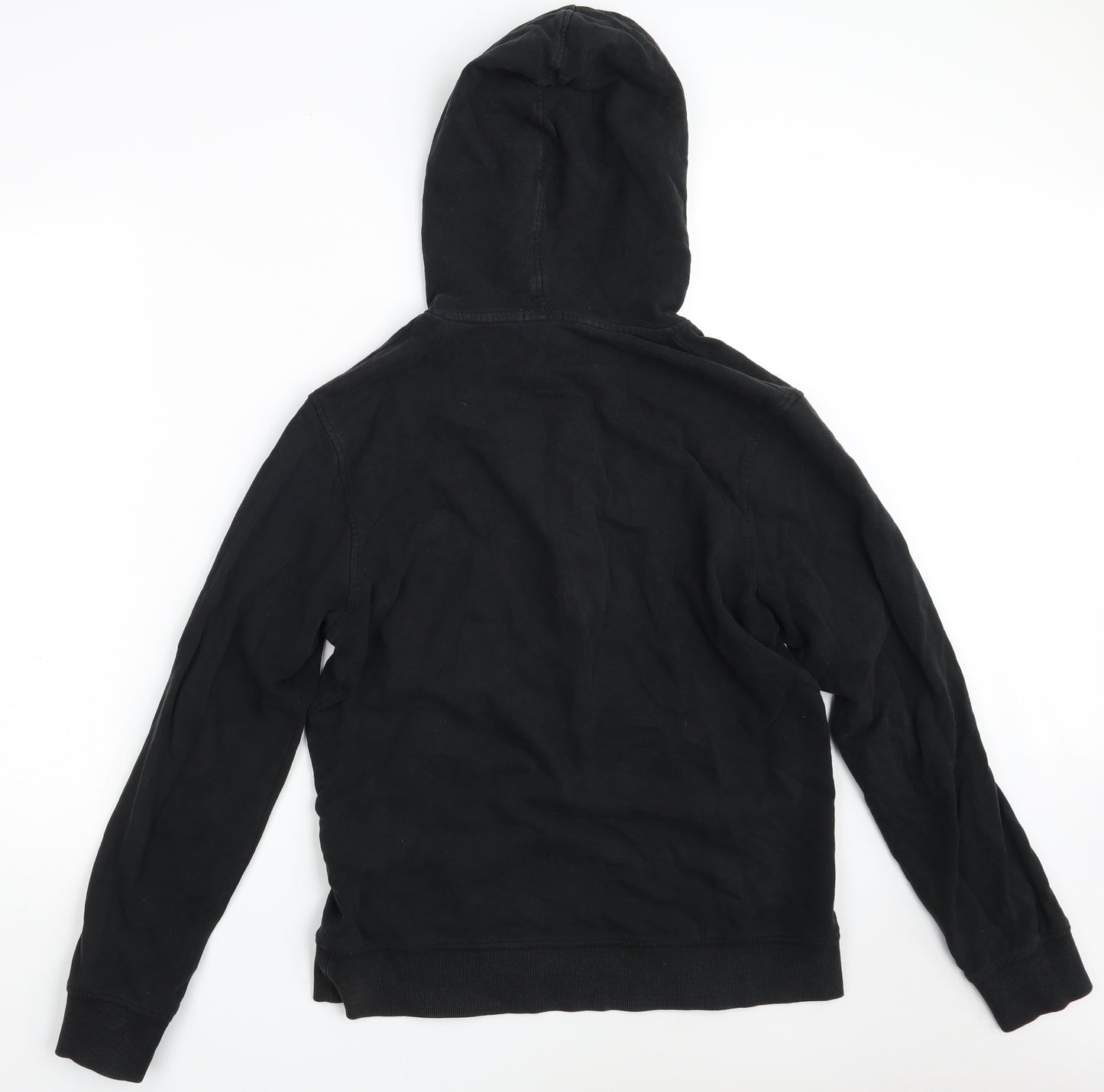 JACK & JONES Mens Black  Cotton Pullover Hoodie Size M