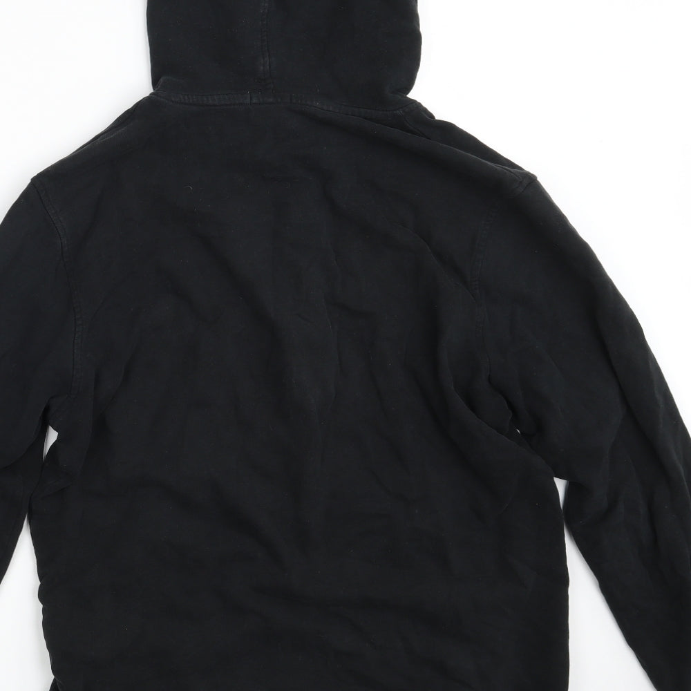 JACK & JONES Mens Black  Cotton Pullover Hoodie Size M