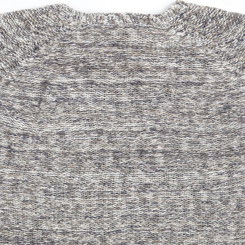 Soon Womens Beige Round Neck  Cotton Pullover Jumper Size 14