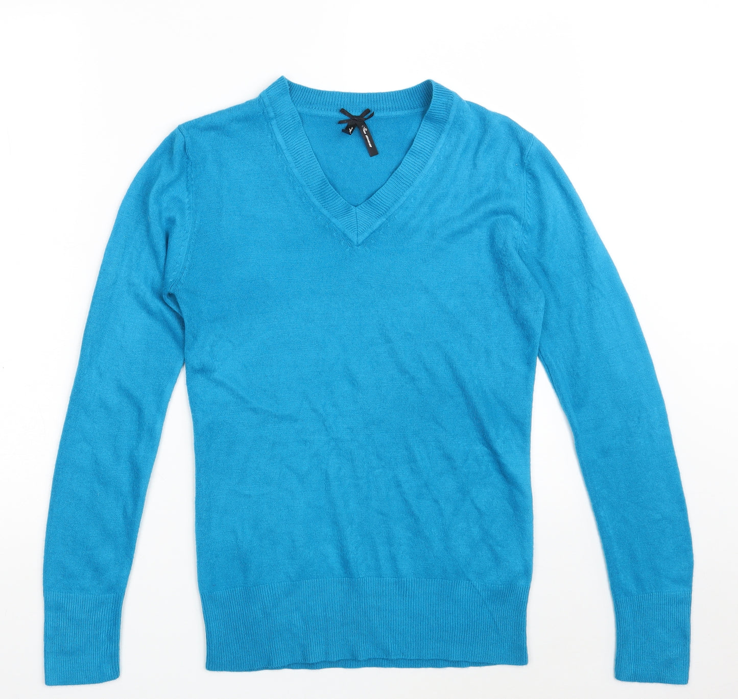 Atmosphere Womens Blue V-Neck  Acrylic Pullover Jumper Size 10