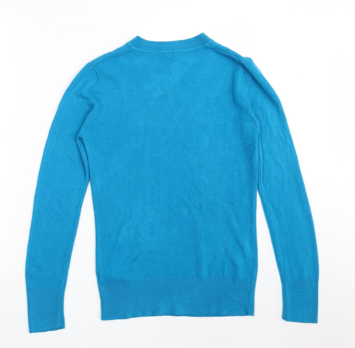 Atmosphere Womens Blue V-Neck  Acrylic Pullover Jumper Size 10