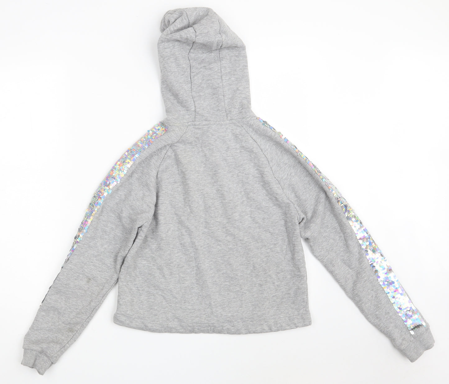 Nutmeg Girls Grey  Cotton Pullover Hoodie Size 13-14 Years