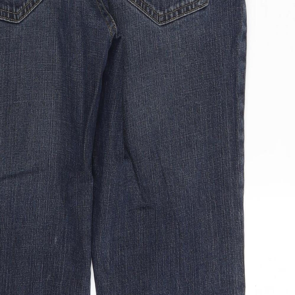 TU Mens Blue  Cotton Straight Jeans Size 36 in L30 in Slim Zip