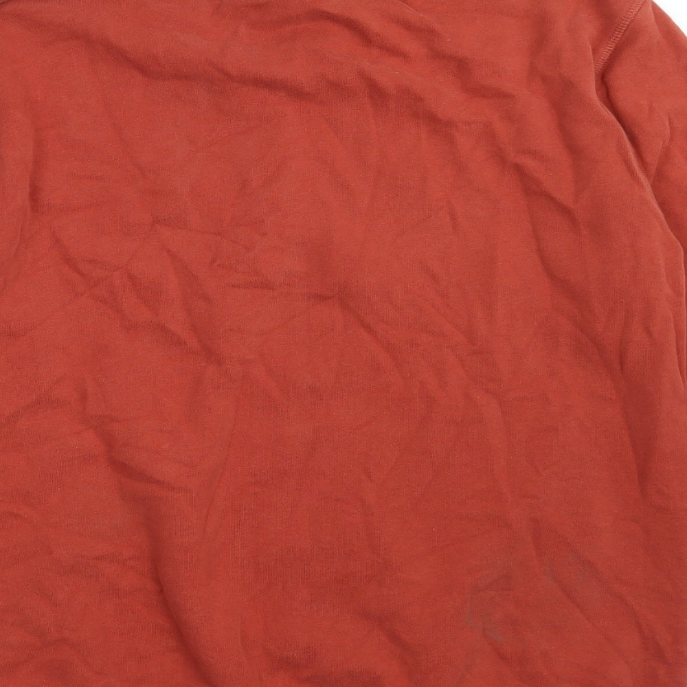 Nutmeg Mens Orange  Cotton Pullover Sweatshirt Size L