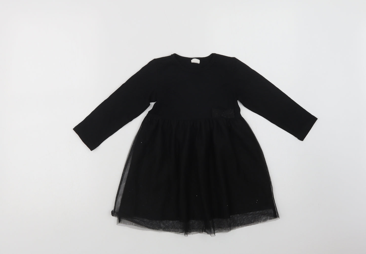 H&M Baby Black  Cotton A-Line  Size 18-24 Months  Crew Neck Snap