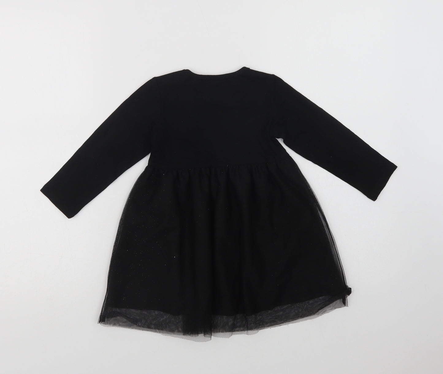 H&M Baby Black  Cotton A-Line  Size 18-24 Months  Crew Neck Snap