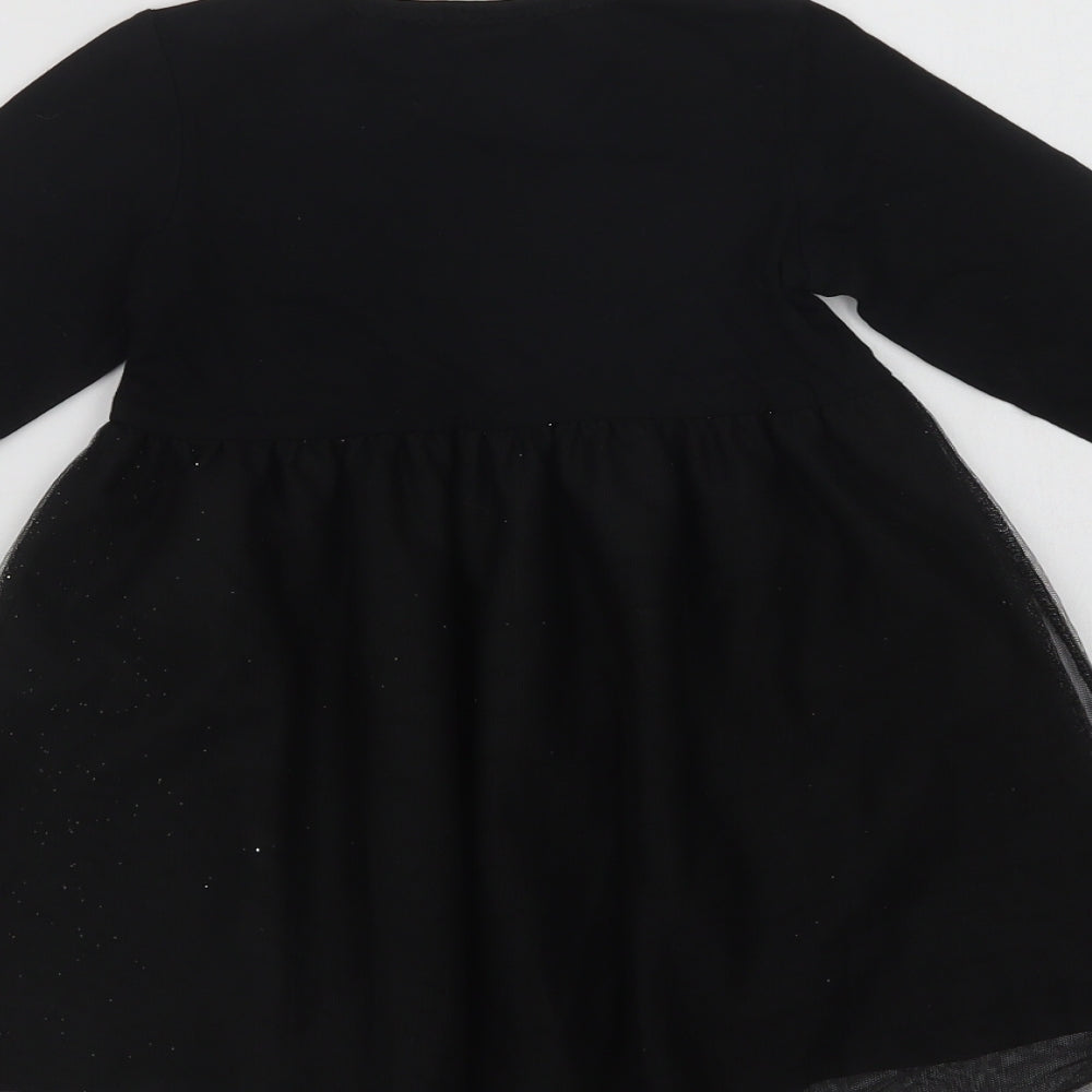 H&M Baby Black  Cotton A-Line  Size 18-24 Months  Crew Neck Snap