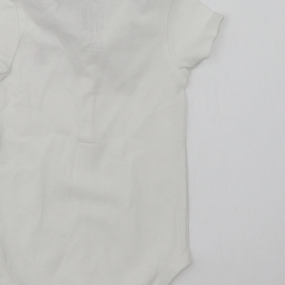 F&F Baby White  Cotton Babygrow One-Piece Size 12-18 Months  Snap - Sail Boat