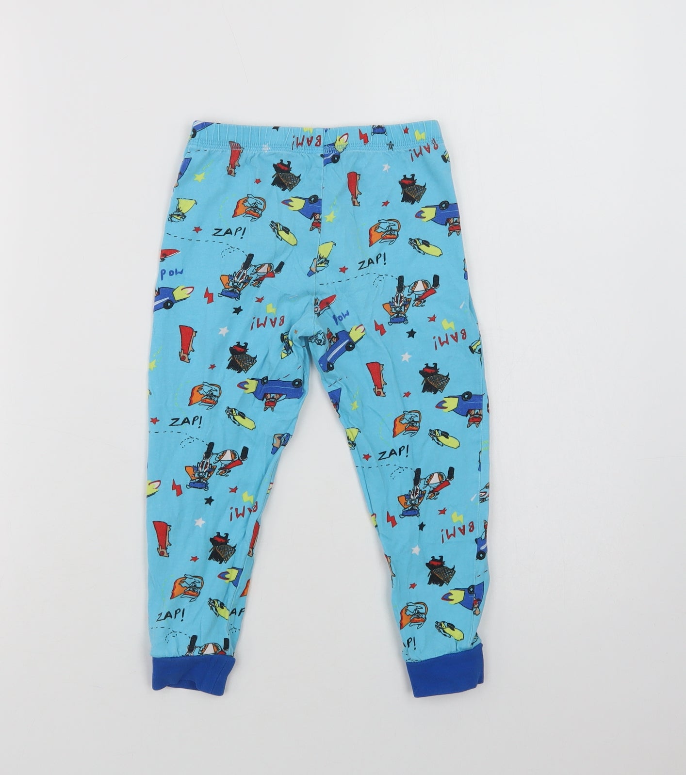 George Boys Blue Geometric Cotton  Pyjama Pants Size 3-4 Years   - Suoperdogs