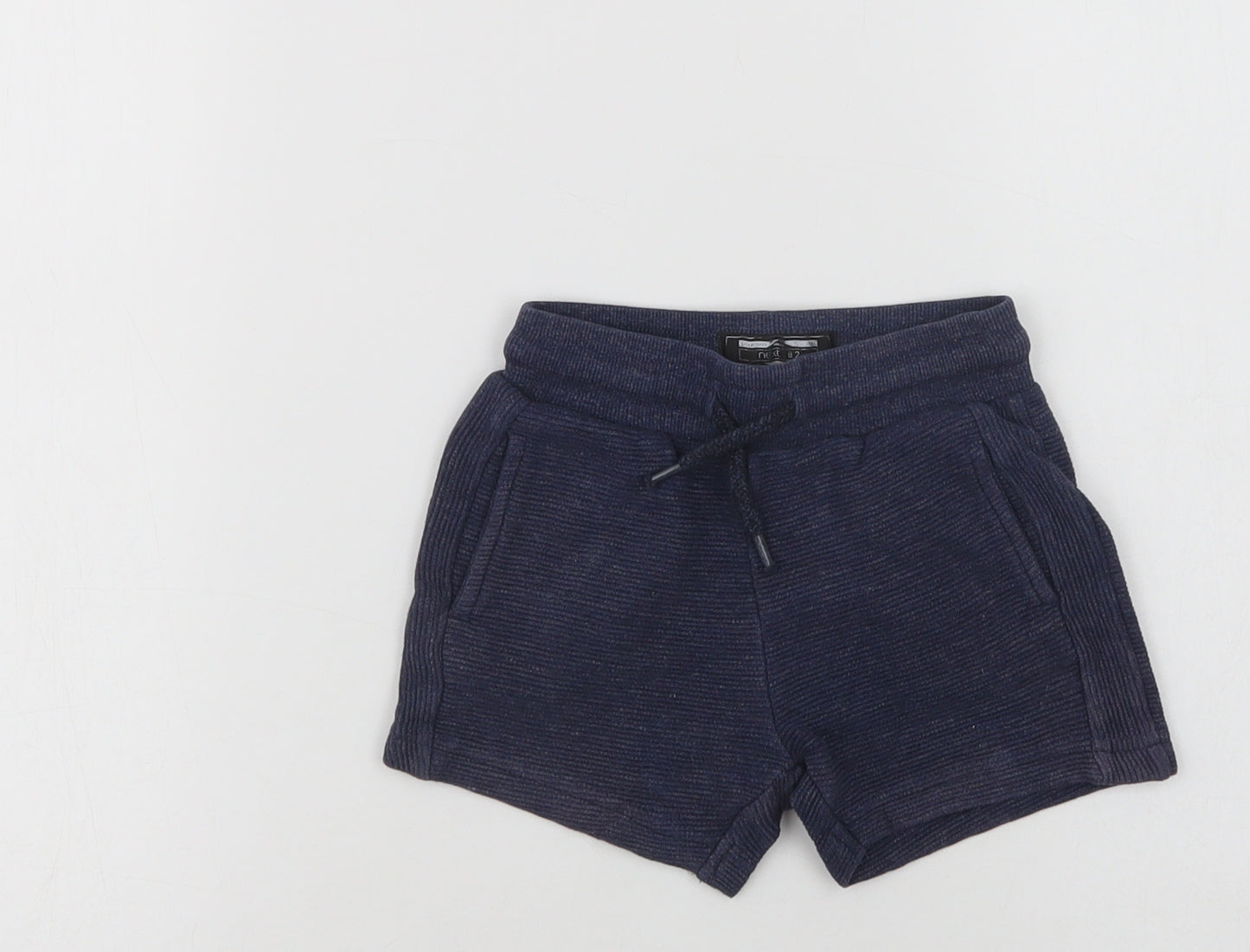 NEXT Baby Blue  Cotton Cropped Trousers Size 12-18 Months  Drawstring