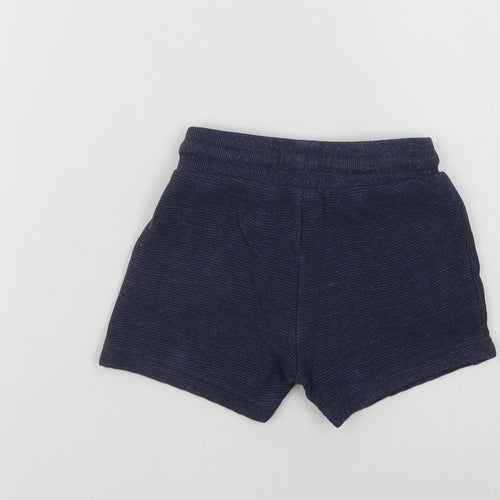 NEXT Baby Blue  Cotton Cropped Trousers Size 12-18 Months  Drawstring