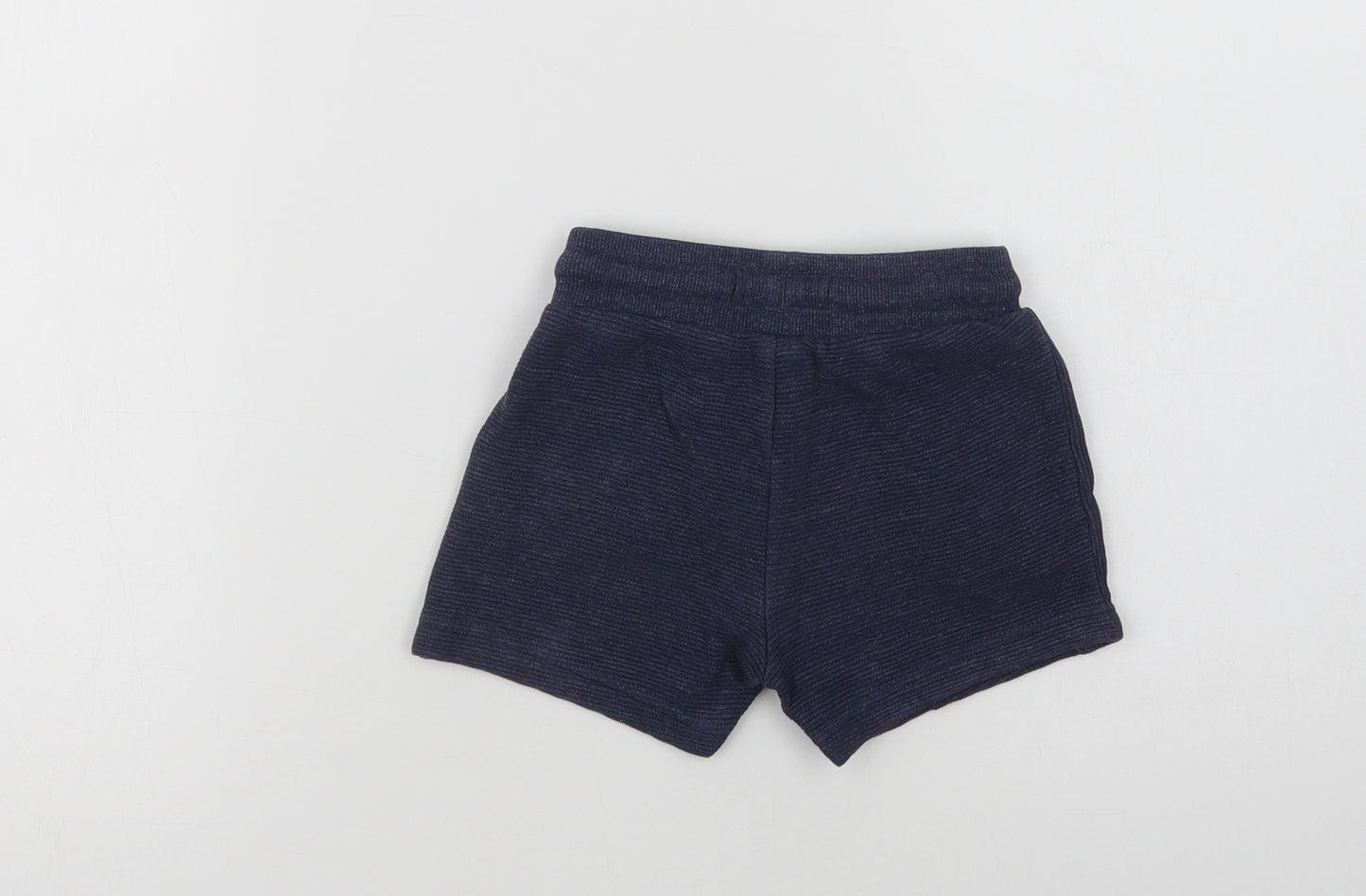 NEXT Baby Blue  Cotton Cropped Trousers Size 12-18 Months  Drawstring
