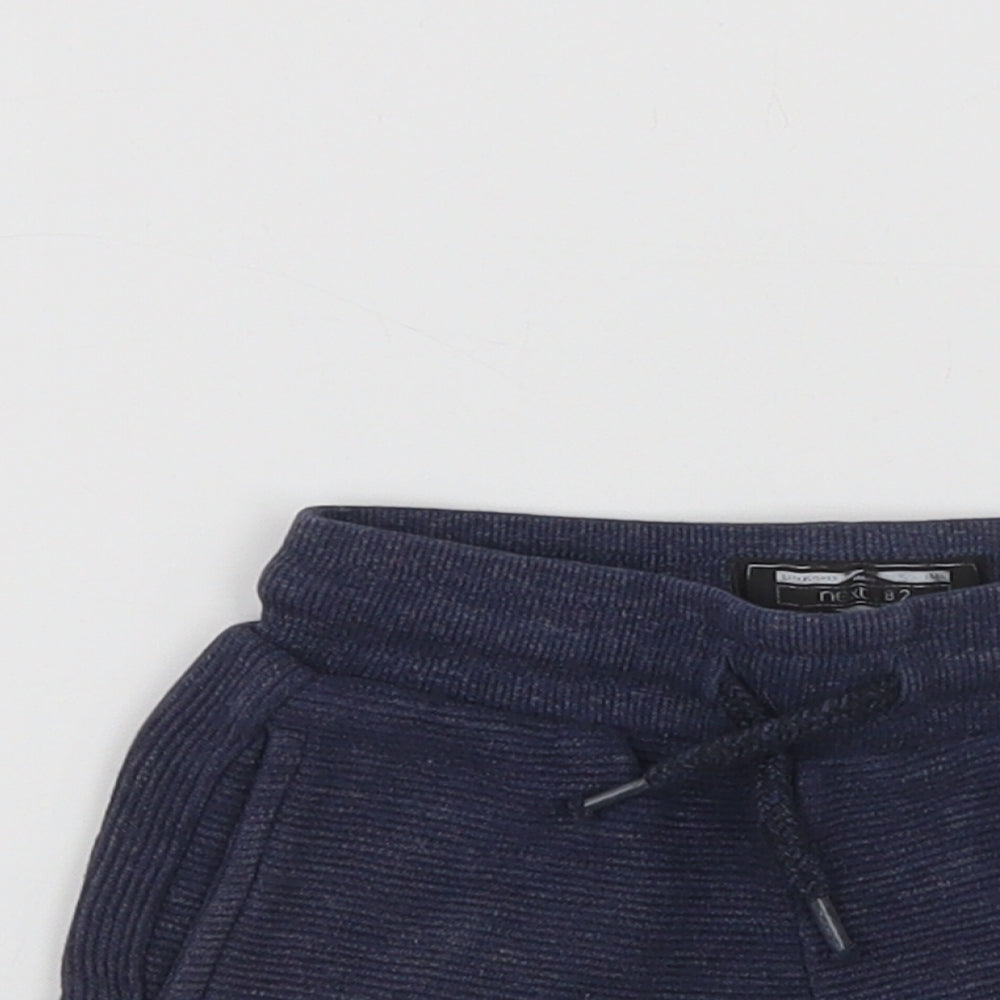 NEXT Baby Blue  Cotton Cropped Trousers Size 12-18 Months  Drawstring