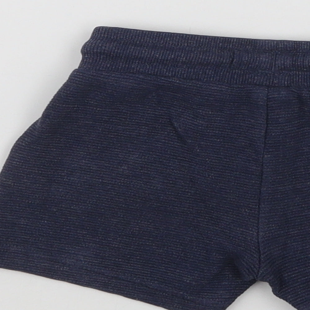 NEXT Baby Blue  Cotton Cropped Trousers Size 12-18 Months  Drawstring