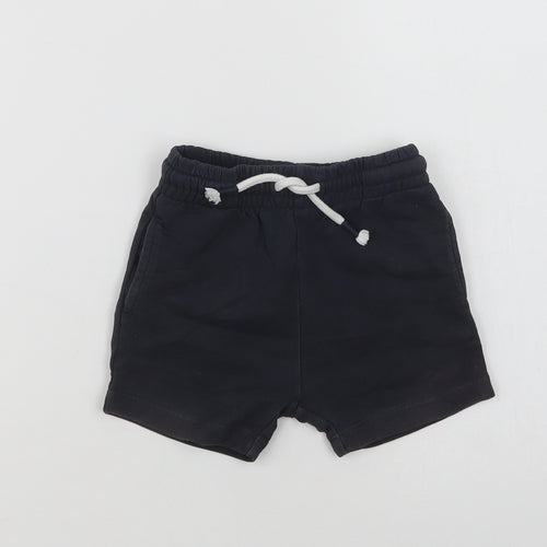 NEXT Baby Blue  Cotton Cropped Trousers Size 12-18 Months  Drawstring