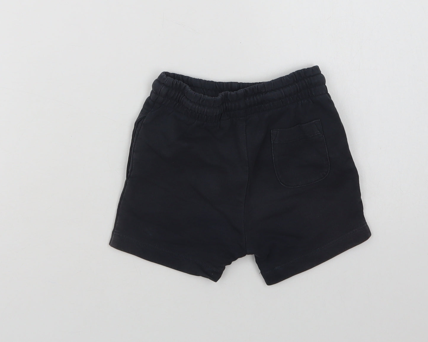 NEXT Baby Blue  Cotton Cropped Trousers Size 12-18 Months  Drawstring
