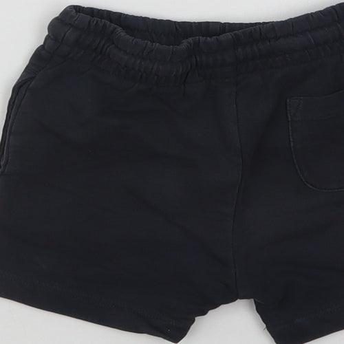 NEXT Baby Blue  Cotton Cropped Trousers Size 12-18 Months  Drawstring