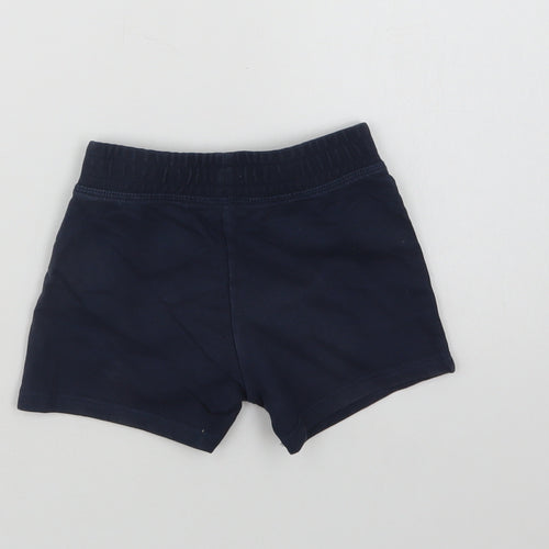 River Island Baby Blue  Cotton Cropped Trousers Size 12-18 Months  Drawstring