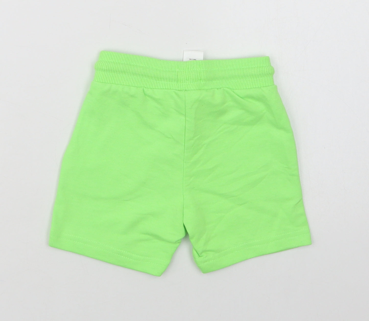 F&F Baby Green  Cotton Cropped Trousers Size 12-18 Months  Drawstring