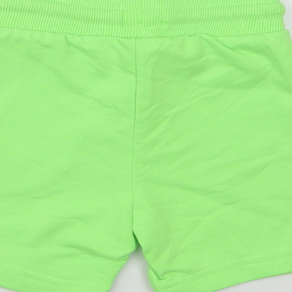 F&F Baby Green  Cotton Cropped Trousers Size 12-18 Months  Drawstring