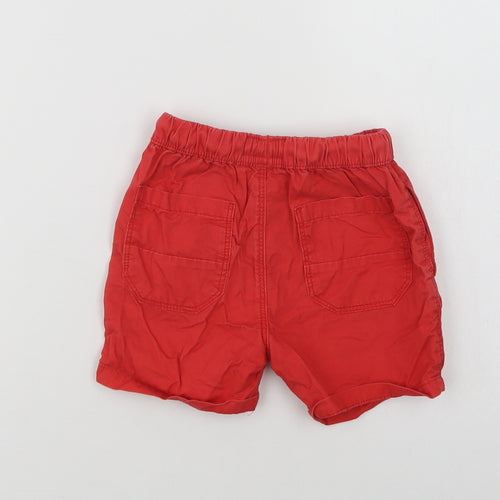 NEXT Boys Red  Cotton Chino Shorts Size 2-3 Years  Regular Drawstring